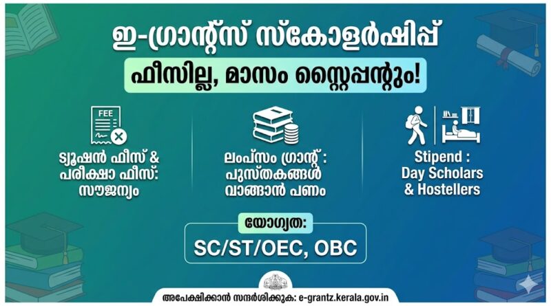 e-Grantz Kerala Scholarship 2026 Notification