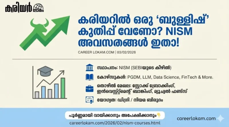 NISM Courses and Career in Indian Stock Market Malayalam