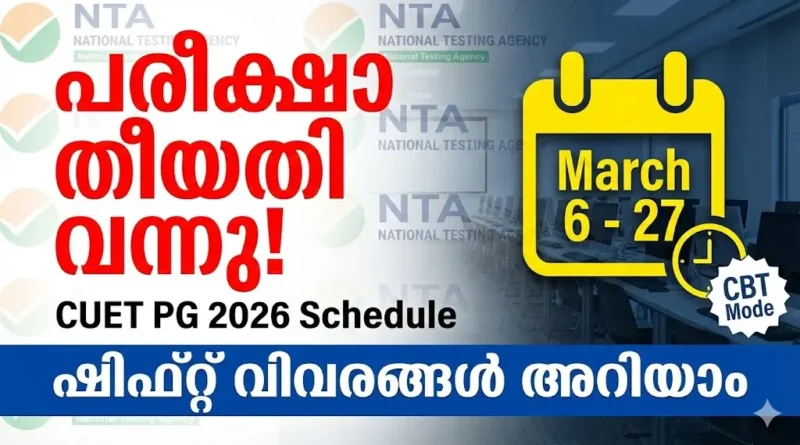 CUET PG Exam Date 2026 Schedule Notification