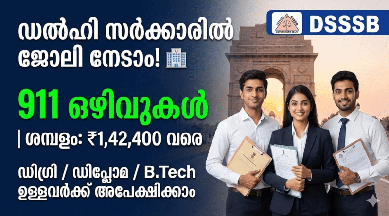 DSSSB Recruitment 2026 Official Notification for 911 Vacancies