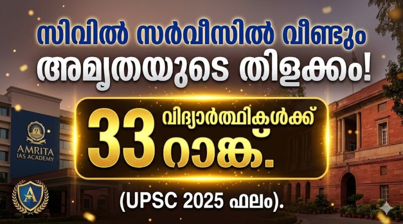 Amrita IAS Academy Civil Service Results 2025 successful candidates and coaching details