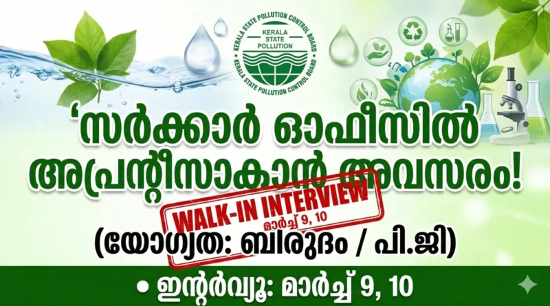 Kerala Pollution Control Board Apprentice