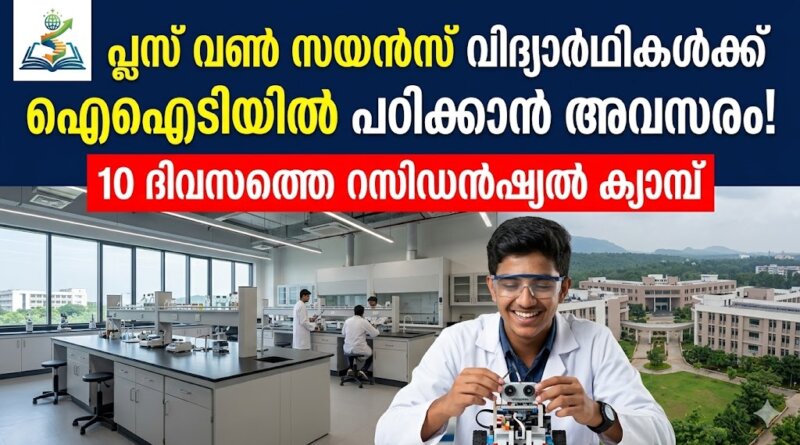 IIT Palakkad Science Quest 2026 application details and eligibility in Malayalam