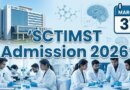 SCTIMST Admission 2026 notification for MPH MTech PhD programs Trivandrum
