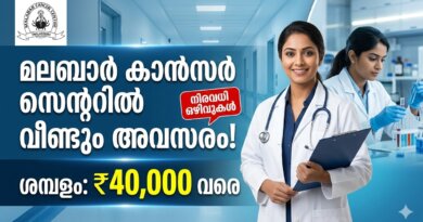 Malabar Cancer Centre Recruitment 2026 official notification for various medical and technical posts