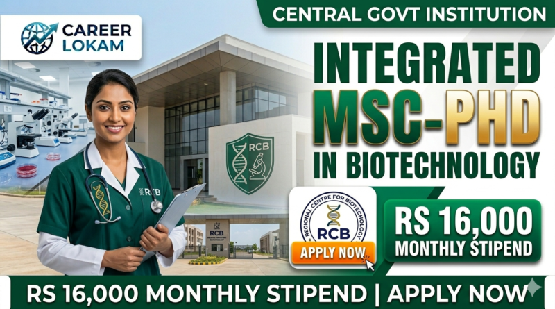 RCB MSc PhD Admission 2026