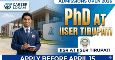 IISER Tirupati PhD Admission 2026
