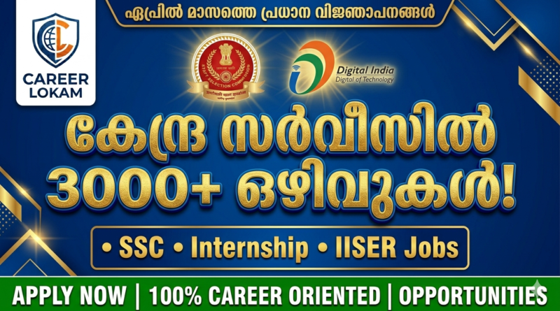 Central Government Job Vacancies April 2026