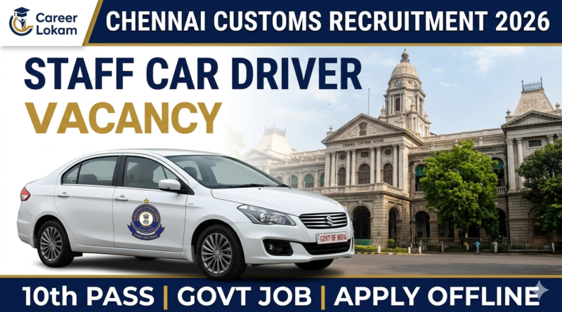 Chennai Customs Recruitment 2026