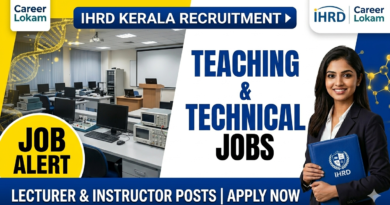 IHRD Technical Higher Secondary School Recruitment 2026