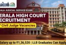 Kerala High Court Civil Judge Recruitment 2026