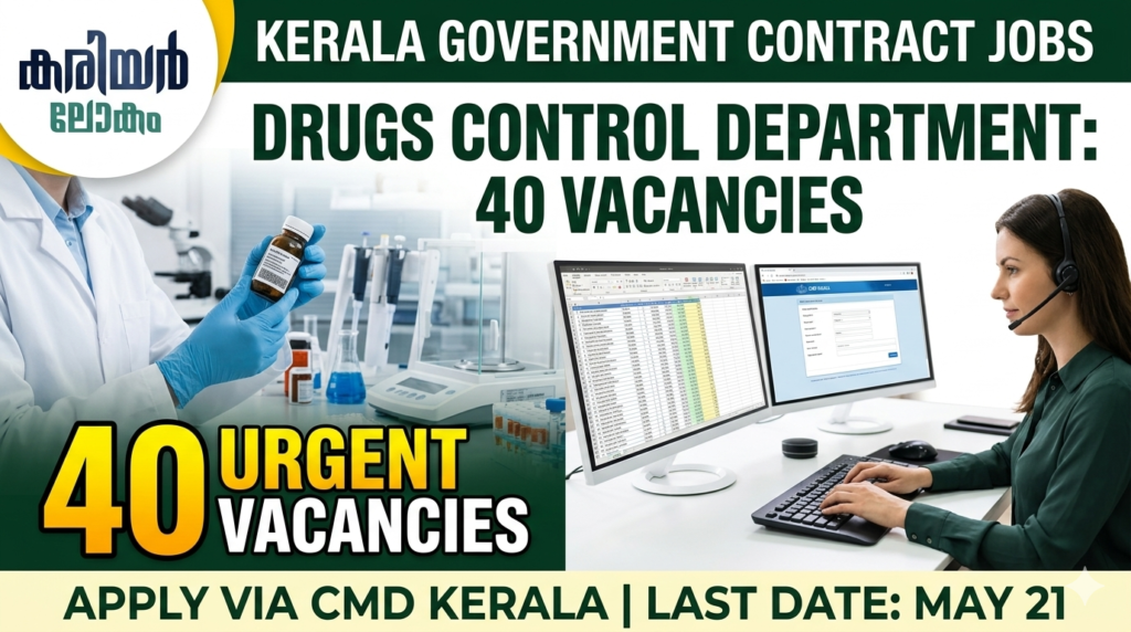 Kerala Drugs Control Department Recruitment 2026