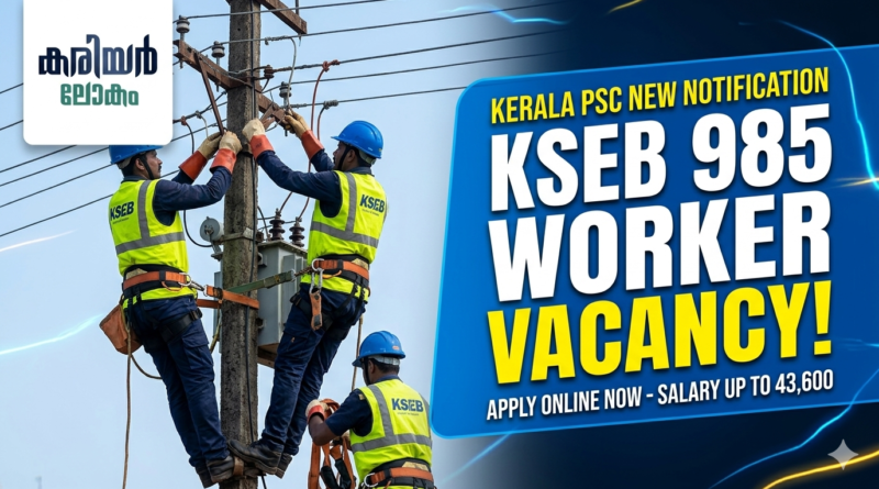 KSEB Electricity Worker Recruitment 2026