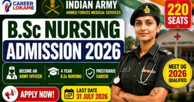Military Nursing Service Admission 2026: ഇന്ത്യൻ ആർമിയിൽ ഓഫീസറാകാൻ സുവർണ്ണാവസരം | 220 സീറ്റുകൾ, അപേക്ഷ ആരംഭിച്ചു Military Nursing Service Admission 2026 Indian Army BSc Nursing Admission