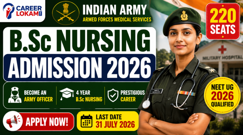 Military Nursing Service Admission 2026 Indian Army BSc Nursing Admission