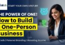 Solopreneur working on a laptop representing one person business ventures in India using AI tools